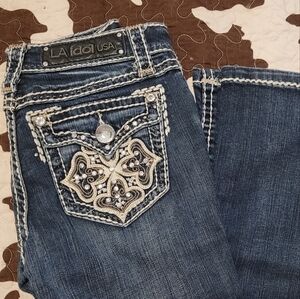 L.A. idol Women's Dark Blue Boot Cut Jeans